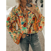 Yala Paisley Button Down Balloon Sleeve Blouse